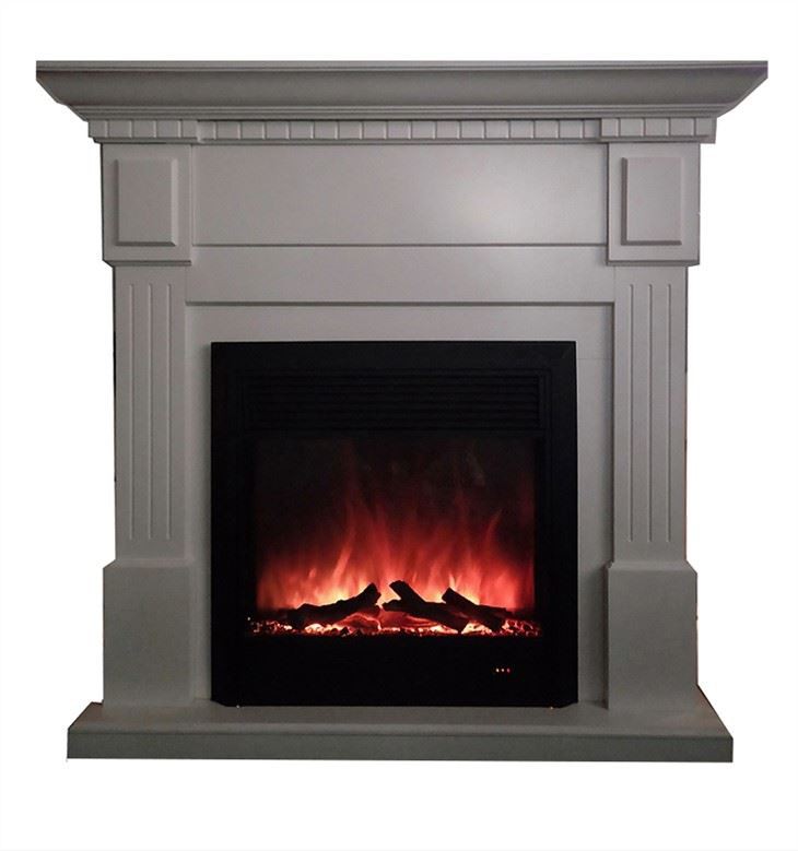 wood burning fireplace